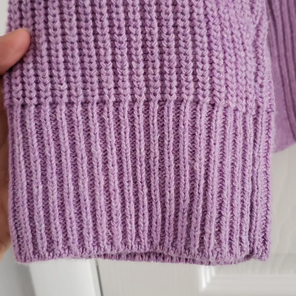 Melloday Lilac Two Pocket Pullover Sweater